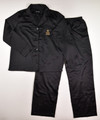 This is a 2 piece set of black satin Ralph Lauren pajamas, size S.