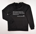 Men's Black You are Enough Pullover Hoodie, Size L