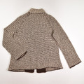 Women's Cream & Brown Cardigan by Karen Scott, Size S