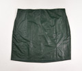 This is a green, faux leather skirt by Iris, Size 2X.