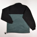 Men's Green & Black Polar Fleece Zip Front Jacket, Size S