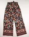 Women's Black and Brown Paisley Pants by Xhilaration, Size S