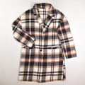 This is a Women's Brown Plaid Long Coat by Pretty Garden, Size M.