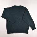 Men's Green V-Neck Lambswool Sweater by Barbour, Size L