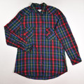 This is a Women's Long Plaid Flannel Shirt by Matchstick, Size L.