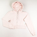 This is a Women's Pink Cropped Zip Front Sweatshirt by BP, Size M.