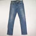 This is a pair of Women's Lucky Brand Sweet Straight Blue Denim Jeans, Size 4/27 Long