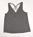 Women's Express Size S Black and White Polka Dot Sleeveless Blouse