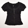Women's Size M Guess Jeans Short Sleeve Black Blouse