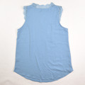 Women's Blue Silky Sleeveless Blouse Size M