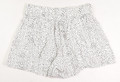 Women's White and Black Silky Shorts Size 12
