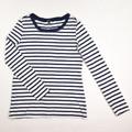 Women's Splendid Blue and White Striped Medium Long Sleeve T-Shirt