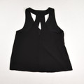 Women's Black V-Neck Sleeveless Blouse, Size M