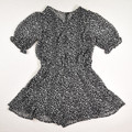 Women's Black and White Romper, Size L