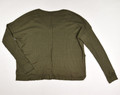 Women's Green V-Neck Long Sleeve Knit Shirt, Size XS