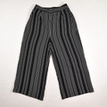 Women's Black and White Stripe A New Day Wide Leg Pants, Size XS