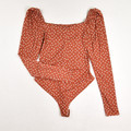 Women's Brown Polka Dot Bodysuit, Size 6