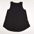 Women's Black and White Polka Dot Tank Top, Size S