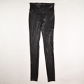 These black pleather leggings are by Spanx, and are size M.
