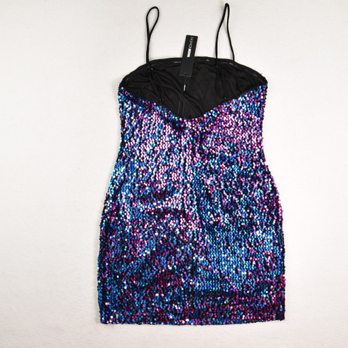 Women's Multi-Color Sequined Dress, Size L