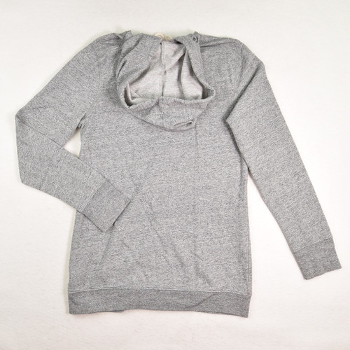 Women's Grey Zip Front Hoodie, Size M