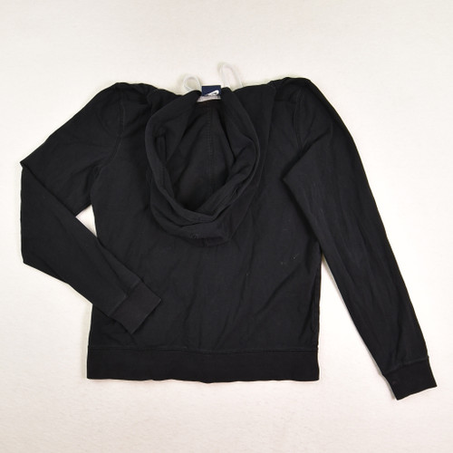 Women's Black Zip Front Hoodie, Size M