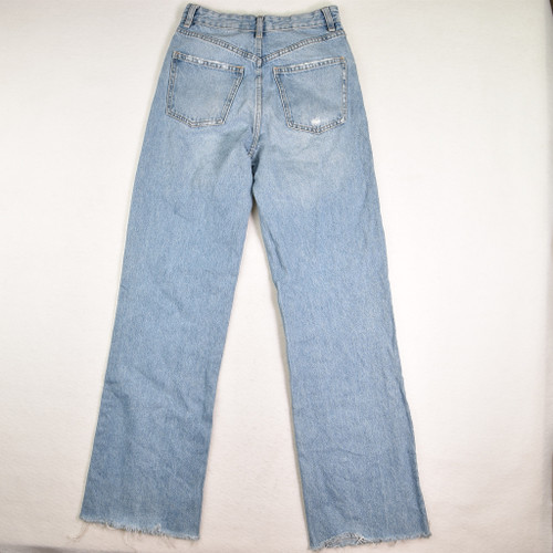 Women's Light Blue Distressed Jeans, Size 4