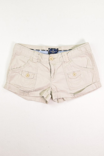 Women's Tan Multi Pocket Cuffed Shorts, Size 8