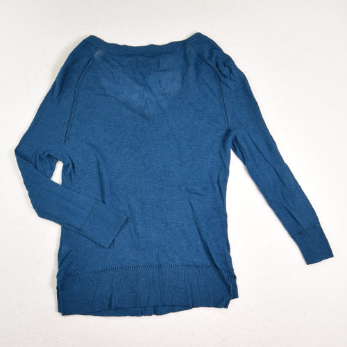 Women's Blue Button Front Cardigan, Size M