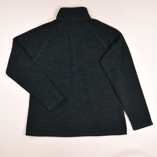 Women's Green 1/4 Zip Pullover Sweatshirt, Size L