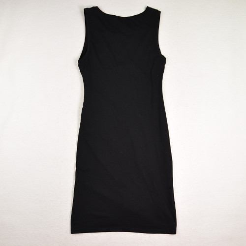 Women's Black Sleeveless Knit Dress, Size M