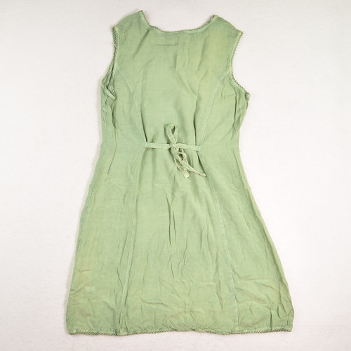 Women's Moss Green Embroidered Dress, Size S