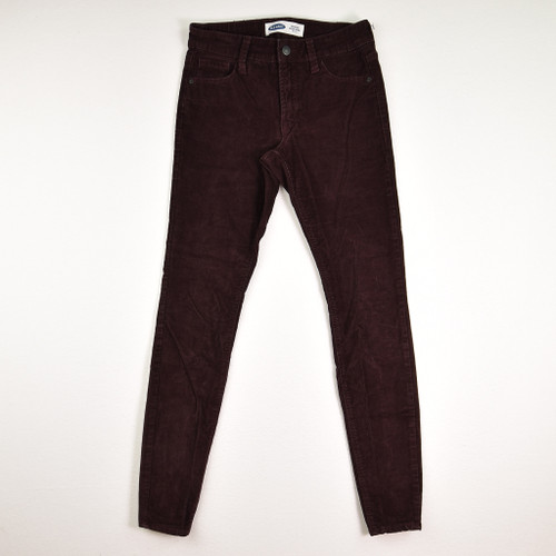 This is a pair of Women's Rockstar Super Skinny Mid-Rise Corduroy Pants.
