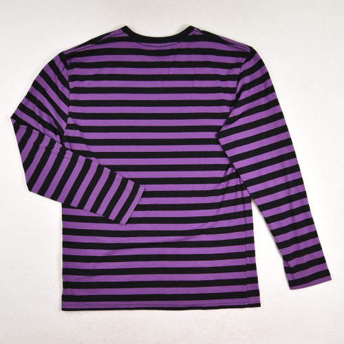 Women's Purple and Black Stripe Shirt, Size L