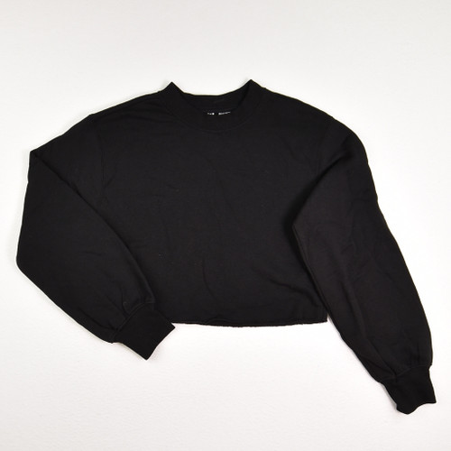This is a Women's Black Cropped Sweatshirt by Divided by H & M, Size XS.