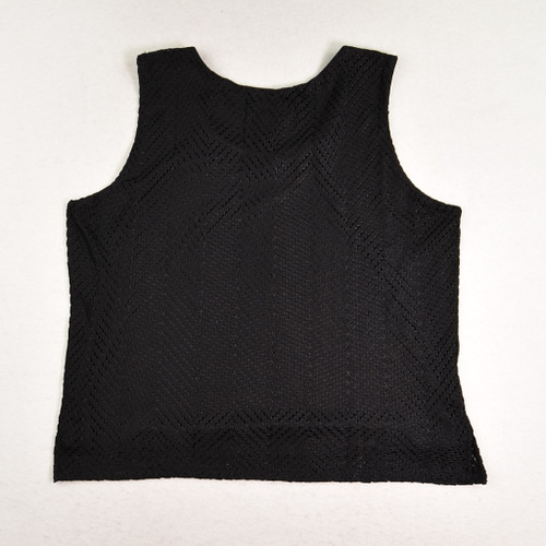 Women's Black Lined Tank and Over Shirt, Size PXL