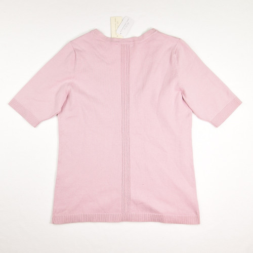 Women's Pink Short Sleeve Cardigan, Size S