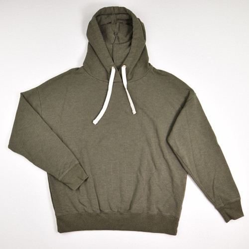 This olive green hoodie by David Bitton Buffalo is a size M.