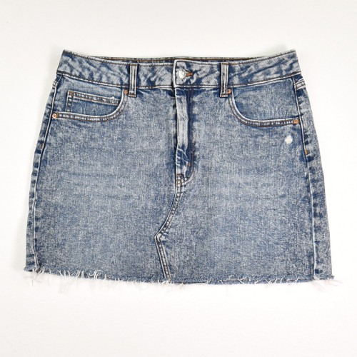 This blue denim skirt by Wild Fable is a size 14.