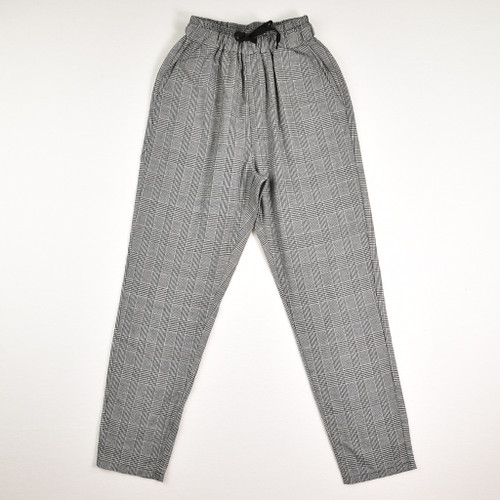 These black and white plaid pants by Shein have a drawstring waist, and are a size 2.