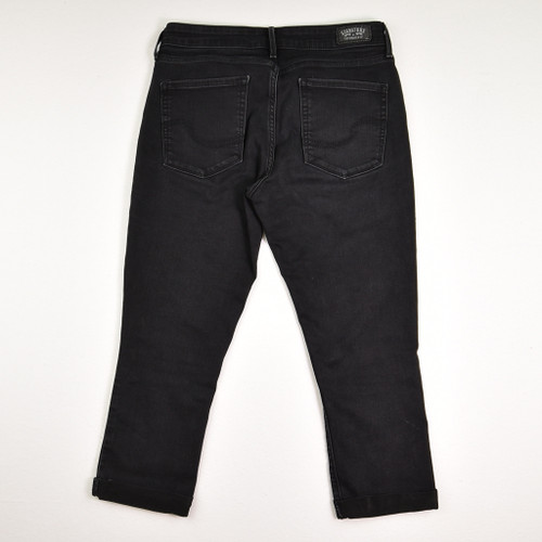 Women's Black Denim Capris, Size 10