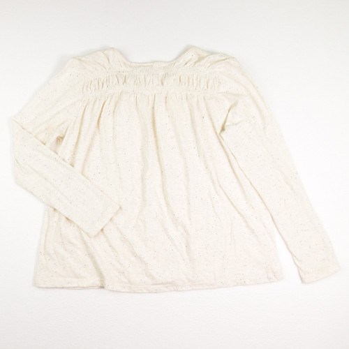 Women's Cream Speckled Knit Shirt, Size M