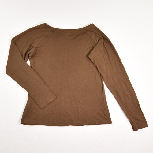 Women's Brown Long Sleeve Shirt, Size M