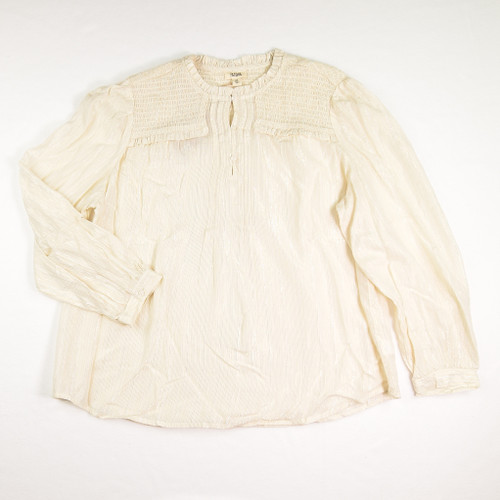 This is a Women's Long Sleeve Smocked Sparkly Blouse by ana, Size XXL.