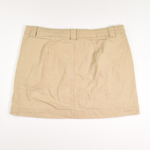 Women's Tan Cotton Short Skirt, Size 14