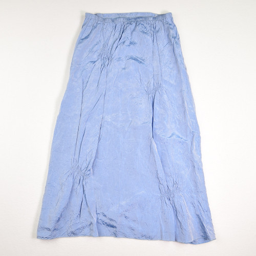 Women's Blue Long Silky Skirt, Size 1