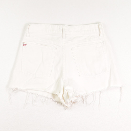 Women's White Denim Cutoff Shorts, Size 28