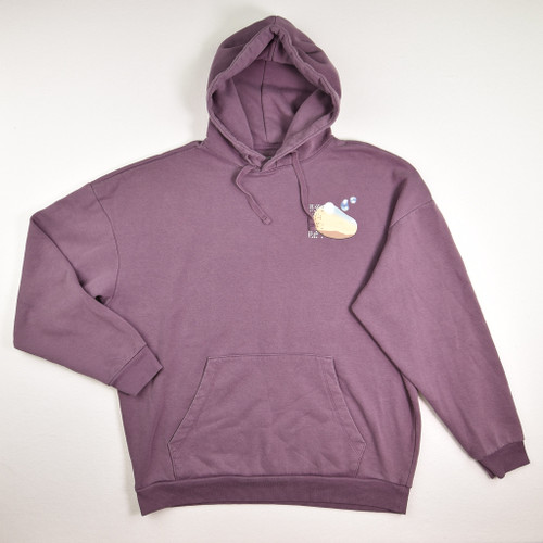 Women's Plum Oversized Pullover Hoodie, Size L