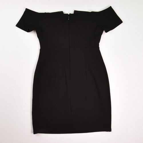 Women's Black Bare Shoulder Dress, Size M