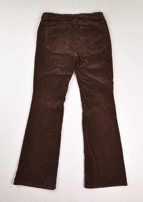 Women's Brown Brushed Corduroy Pants, Size 4